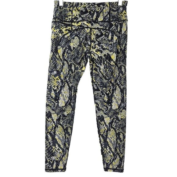 Sweaty Betty Power 7/8 Leggings Yellow Snakeskin Women's Size S Activewear Yoga - Picture 2 of 11